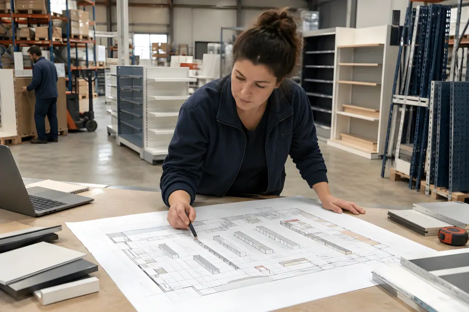 Agencement retail et logistique — Équipement d’espaces de vente et d’entrepôts